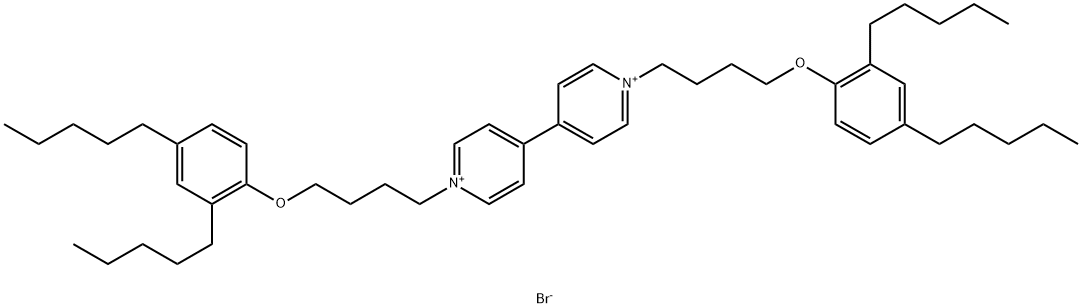 1-[4-(2,4-dipentylphenoxy)butyl]-4-[1-[4-(2,4-dipentylphenoxy)butyl]pyridin-1-ium-4-yl]pyridin-1-ium dibromide Structure