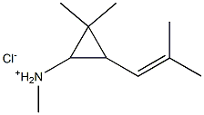 [2,2-dimethyl-3-(2-methylprop-1-enyl)cyclopropyl]methylazanium chloride Structure