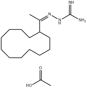 [(E)-1-cyclododecylethylideneamino]-(diaminomethylidene)azanium acetate Structure