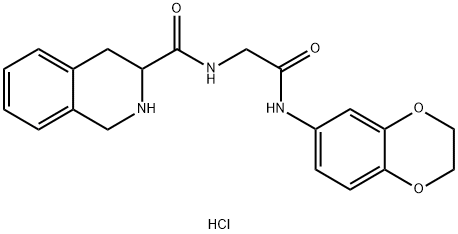 N-[2-(2,3-dihydro-1,4-benzodioxin-6-ylamino)-2-oxoethyl]-1,2,3,4-tetrahydroisoquinoline-3-carboxamide hydrochloride Structure