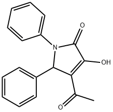 3-acetyl-4-hydroxy-1,2-diphenyl-2H-pyrrol-5-one Structure