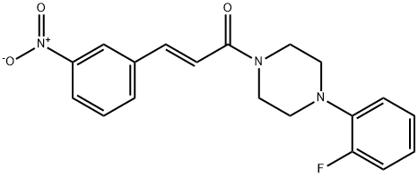(E)-1-[4-(2-fluorophenyl)piperazin-1-yl]-3-(3-nitrophenyl)prop-2-en-1-one Struktur