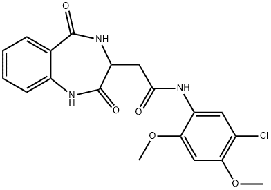 N-(5-chloro-2,4-dimethoxyphenyl)-2-(2,5-dioxo-3,4-dihydro-1H-1,4-benzodiazepin-3-yl)acetamide Structure