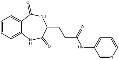 3-(2,5-dioxo-3,4-dihydro-1H-1,4-benzodiazepin-3-yl)-N-pyridin-3-ylpropanamide Structure
