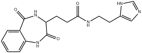 3-(2,5-dioxo-3,4-dihydro-1H-1,4-benzodiazepin-3-yl)-N-[2-(1H-imidazol-5-yl)ethyl]propanamide Structure