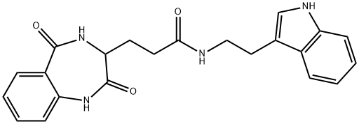 3-(2,5-dioxo-3,4-dihydro-1H-1,4-benzodiazepin-3-yl)-N-[2-(1H-indol-3-yl)ethyl]propanamide Structure