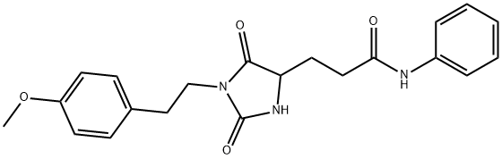 3-[1-[2-(4-methoxyphenyl)ethyl]-2,5-dioxoimidazolidin-4-yl]-N-phenylpropanamide Structure
