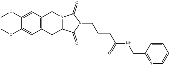 4-(7,8-dimethoxy-1,3-dioxo-10,10a-dihydro-5H-imidazo[1,5-b]isoquinolin-2-yl)-N-(pyridin-2-ylmethyl)butanamide Structure