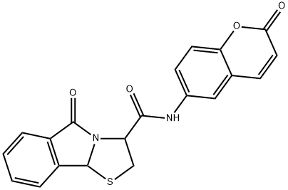 5-oxo-N-(2-oxochromen-6-yl)-3,9b-dihydro-2H-[1,3]thiazolo[2,3-a]isoindole-3-carboxamide Structure