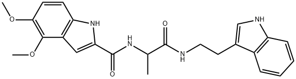 N-[1-[2-(1H-indol-3-yl)ethylamino]-1-oxopropan-2-yl]-4,5-dimethoxy-1H-indole-2-carboxamide Structure