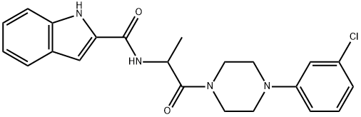 N-[1-[4-(3-chlorophenyl)piperazin-1-yl]-1-oxopropan-2-yl]-1H-indole-2-carboxamide Structure
