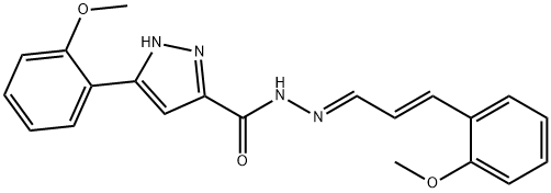 3-(2-methoxyphenyl)-N-[(E)-[(E)-3-(2-methoxyphenyl)prop-2-enylidene]amino]-1H-pyrazole-5-carboxamide Structure