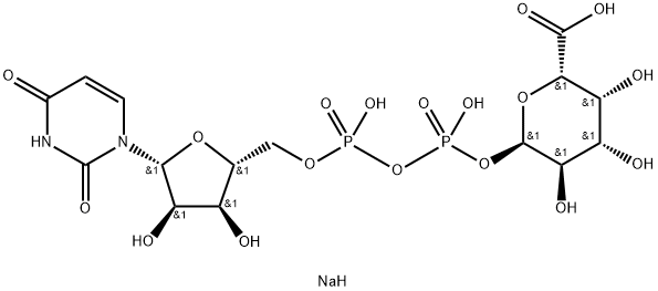 Uridine 5'-diphospho-galuronic acid trisodium 结构式
