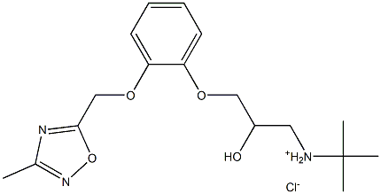 tert-butyl-[2-hydroxy-3-[2-[(3-methyl-1,2,4-oxadiazol-5-yl)methoxy]phenoxy]propyl]azanium chloride|化合物 T28457