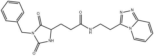 3-(1-benzyl-2,5-dioxoimidazolidin-4-yl)-N-[2-([1,2,4]triazolo[4,3-a]pyridin-3-yl)ethyl]propanamide Structure