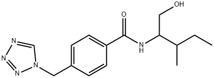N-(1-hydroxy-3-methylpentan-2-yl)-4-(tetrazol-1-ylmethyl)benzamide Struktur