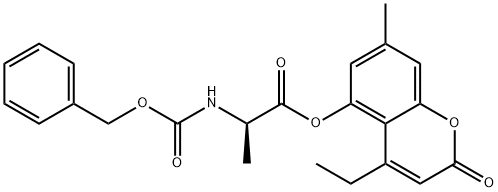 (4-ethyl-7-methyl-2-oxochromen-5-yl) (2R)-2-(phenylmethoxycarbonylamino)propanoate Structure
