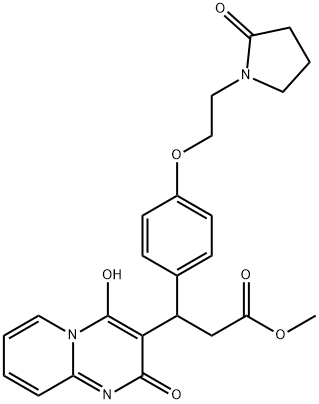 methyl 3-(4-hydroxy-2-oxopyrido[1,2-a]pyrimidin-3-yl)-3-[4-[2-(2-oxopyrrolidin-1-yl)ethoxy]phenyl]propanoate Structure