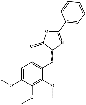 (4Z)-2-phenyl-4-[(2,3,4-trimethoxyphenyl)methylidene]-1,3-oxazol-5-one Struktur