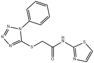 2-(1-phenyltetrazol-5-yl)sulfanyl-N-(1,3-thiazol-2-yl)acetamide Struktur