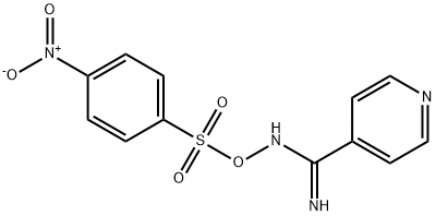 [(E)-[amino(pyridin-4-yl)methylidene]amino] 4-nitrobenzenesulfonate Structure