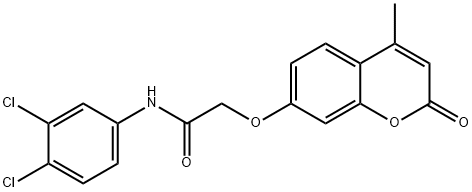 N-(3,4-dichlorophenyl)-2-(4-methyl-2-oxochromen-7-yl)oxyacetamide,385393-05-5,结构式
