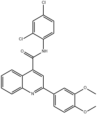 N-(2,4-dichlorophenyl)-2-(3,4-dimethoxyphenyl)quinoline-4-carboxamide Structure