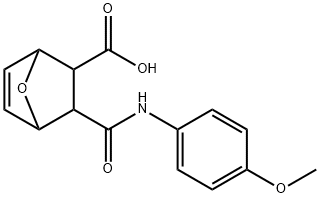 2-[(4-methoxyphenyl)carbamoyl]-7-oxabicyclo[2.2.1]hept-5-ene-3-carboxylic acid Structure
