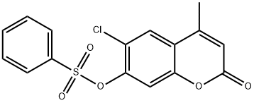 (6-chloro-4-methyl-2-oxochromen-7-yl) benzenesulfonate Structure