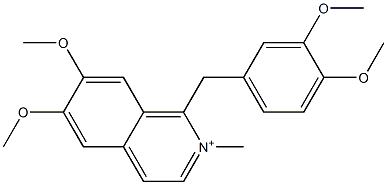 1-[(3,4-dimethoxyphenyl)methyl]-6,7-dimethoxy-2-methylisoquinolin-2-ium Structure