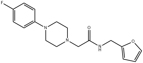 2-[4-(4-fluorophenyl)piperazin-1-yl]-N-(furan-2-ylmethyl)acetamide Struktur