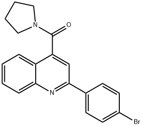 [2-(4-bromophenyl)quinolin-4-yl]-pyrrolidin-1-ylmethanone Struktur
