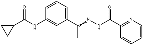 N-[(Z)-1-[3-(cyclopropanecarbonylamino)phenyl]ethylideneamino]pyridine-2-carboxamide,548791-47-5,结构式