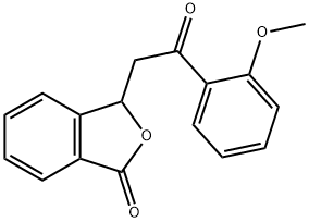 3 - [2-(2-甲氧基苯基)-2-氧代乙基]-3H-2-苯并呋喃-1-酮, 55377-56-5, 结构式