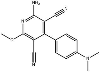 2-amino-4-[4-(dimethylamino)phenyl]-6-methoxypyridine-3,5-dicarbonitrile Structure