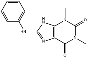 8-anilino-1,3-dimethyl-7H-purine-2,6-dione Structure