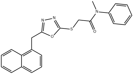 N-methyl-2-[[5-(naphthalen-1-ylmethyl)-1,3,4-oxadiazol-2-yl]sulfanyl]-N-phenylacetamide Structure