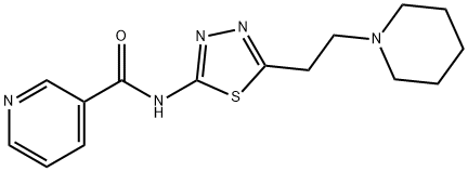 N-[5-(2-piperidin-1-ylethyl)-1,3,4-thiadiazol-2-yl]pyridine-3-carboxamide Structure