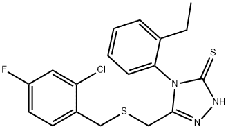 669726-61-8 3-[(2-chloro-4-fluorophenyl)methylsulfanylmethyl]-4-(2-ethylphenyl)-1H-1,2,4-triazole-5-thione