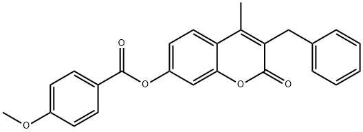 (3-benzyl-4-methyl-2-oxochromen-7-yl) 4-methoxybenzoate Struktur