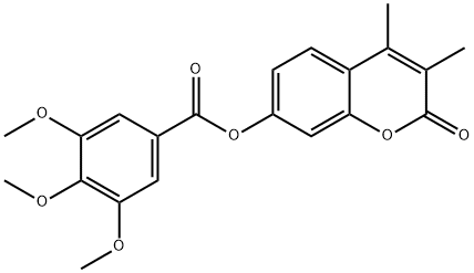 (3,4-dimethyl-2-oxochromen-7-yl) 3,4,5-trimethoxybenzoate Structure