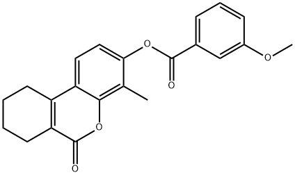 (4-methyl-6-oxo-7,8,9,10-tetrahydrobenzo[c]chromen-3-yl) 3-methoxybenzoate Structure