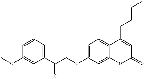 4-butyl-7-[2-(3-methoxyphenyl)-2-oxoethoxy]chromen-2-one Struktur