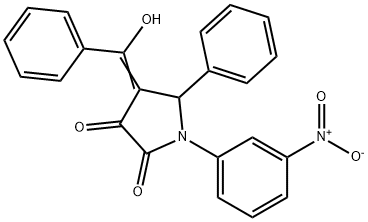 (4Z)-4-[hydroxy(phenyl)methylidene]-1-(3-nitrophenyl)-5-phenylpyrrolidine-2,3-dione Struktur