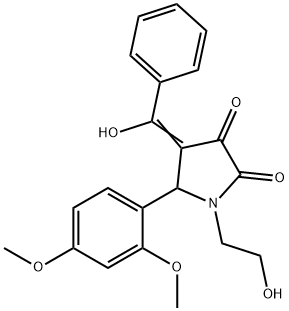 (4E)-5-(2,4-dimethoxyphenyl)-1-(2-hydroxyethyl)-4-[hydroxy(phenyl)methylidene]pyrrolidine-2,3-dione|