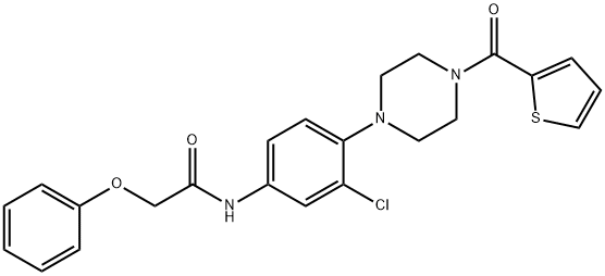 N-[3-chloro-4-[4-(thiophene-2-carbonyl)piperazin-1-yl]phenyl]-2-phenoxyacetamide|化合物 T24928