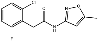 2-(2-chloro-6-fluorophenyl)-N-(5-methyl-1,2-oxazol-3-yl)acetamide Structure