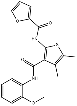N-[3-[(2-methoxyphenyl)carbamoyl]-4,5-dimethylthiophen-2-yl]furan-2-carboxamide Structure