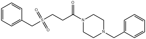 1-(4-benzylpiperazin-1-yl)-3-benzylsulfonylpropan-1-one Struktur