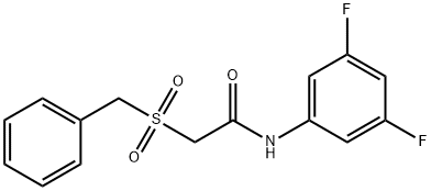 2-benzylsulfonyl-N-(3,5-difluorophenyl)acetamide Structure